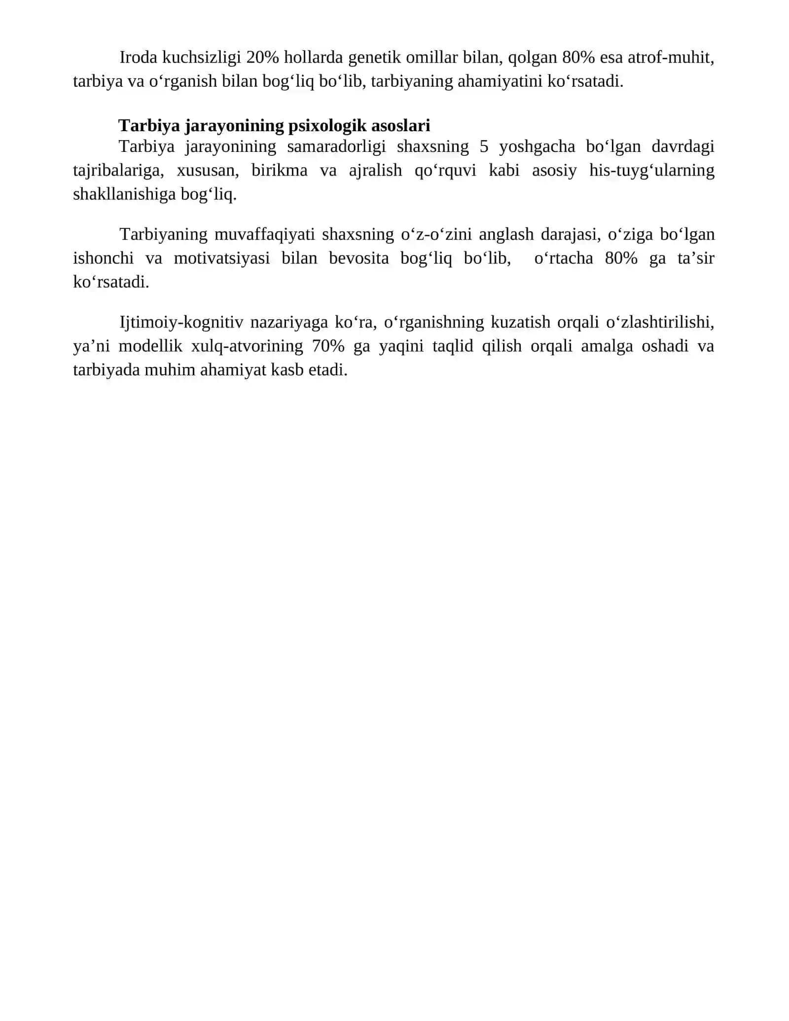 Tarbiya jarayonining psixologik asoslari 4