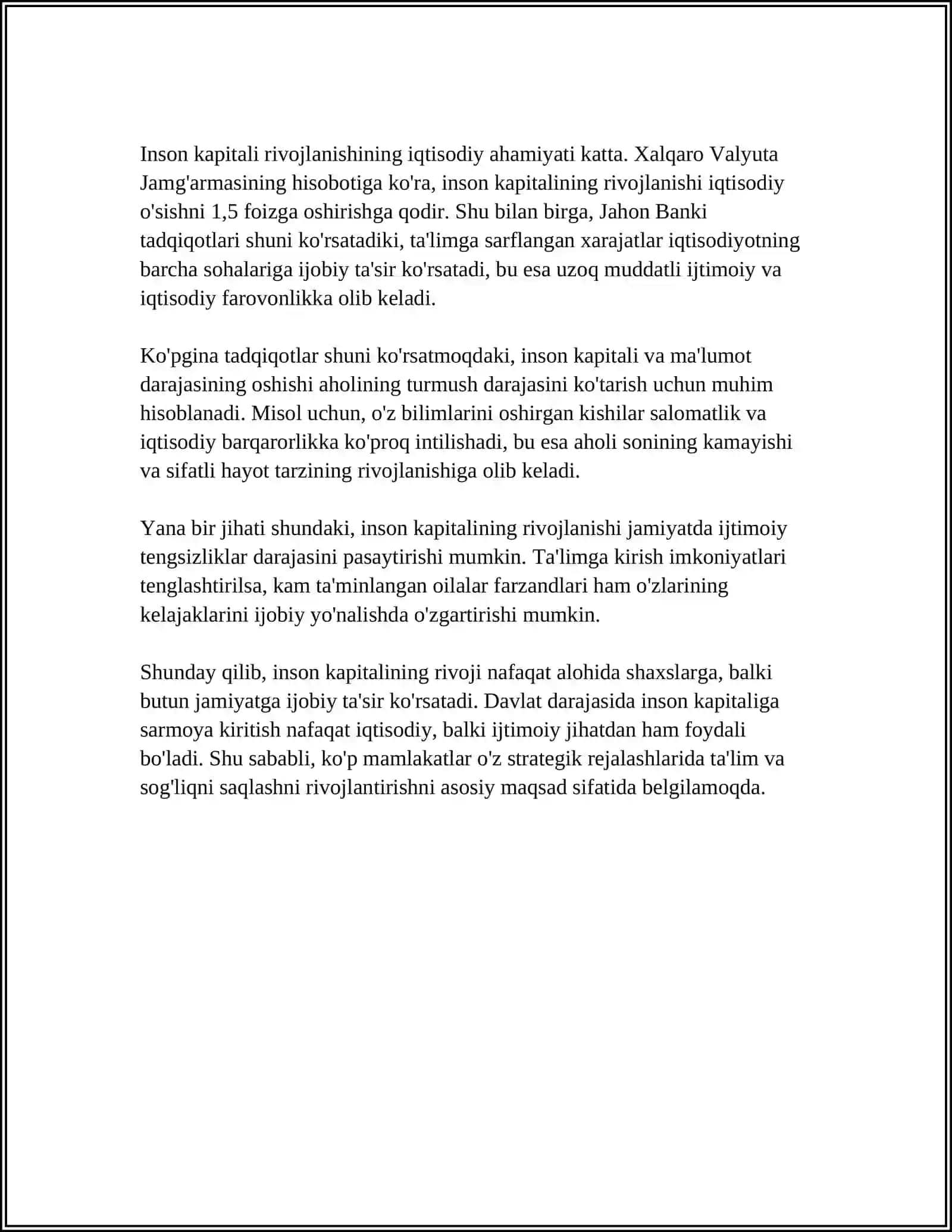 YASHIL IQTISODIYOR UCHUN INSON KAPITALINI RIVOJLANISHI 4