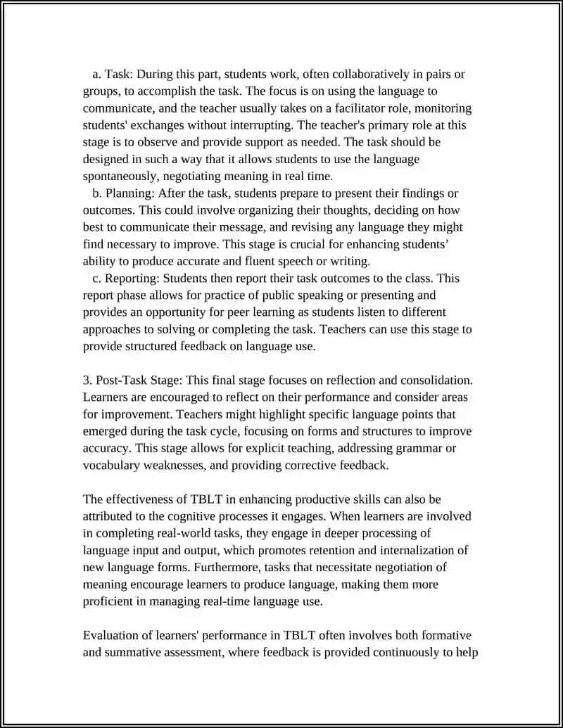 Task-Based Language Teaching for Productive Skills 4