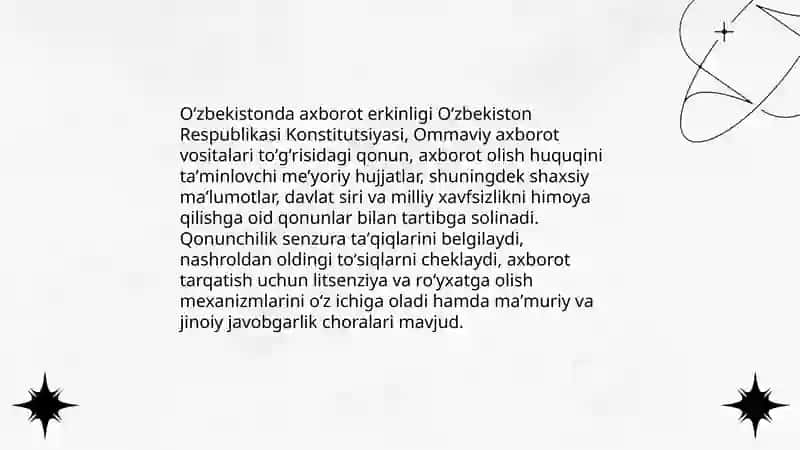 Senzura va axborot erkinligi 4
