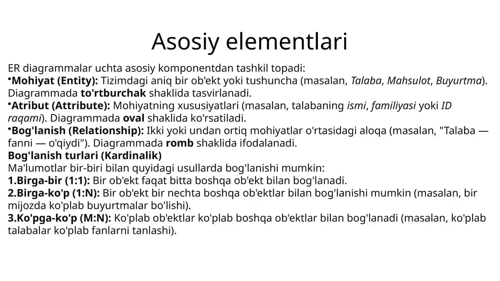 ER diagram tuzish va loyihalash 4