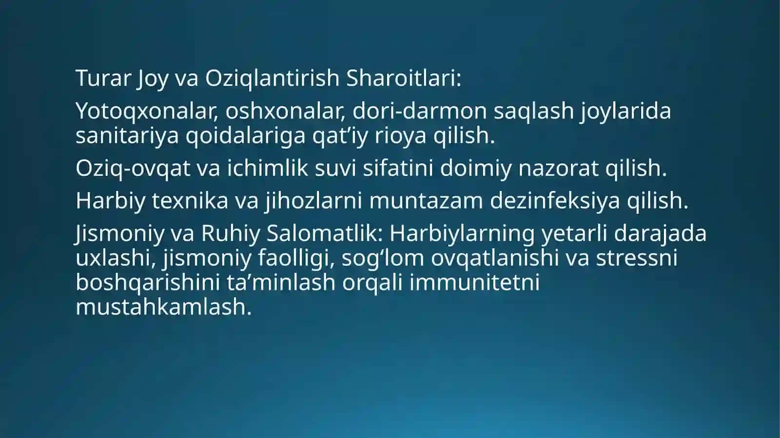 QO’SHINLAR ORASIDA EPIDEMIYAGA QARSHI CHORA TADBIRLAR O’TKAZISH 4