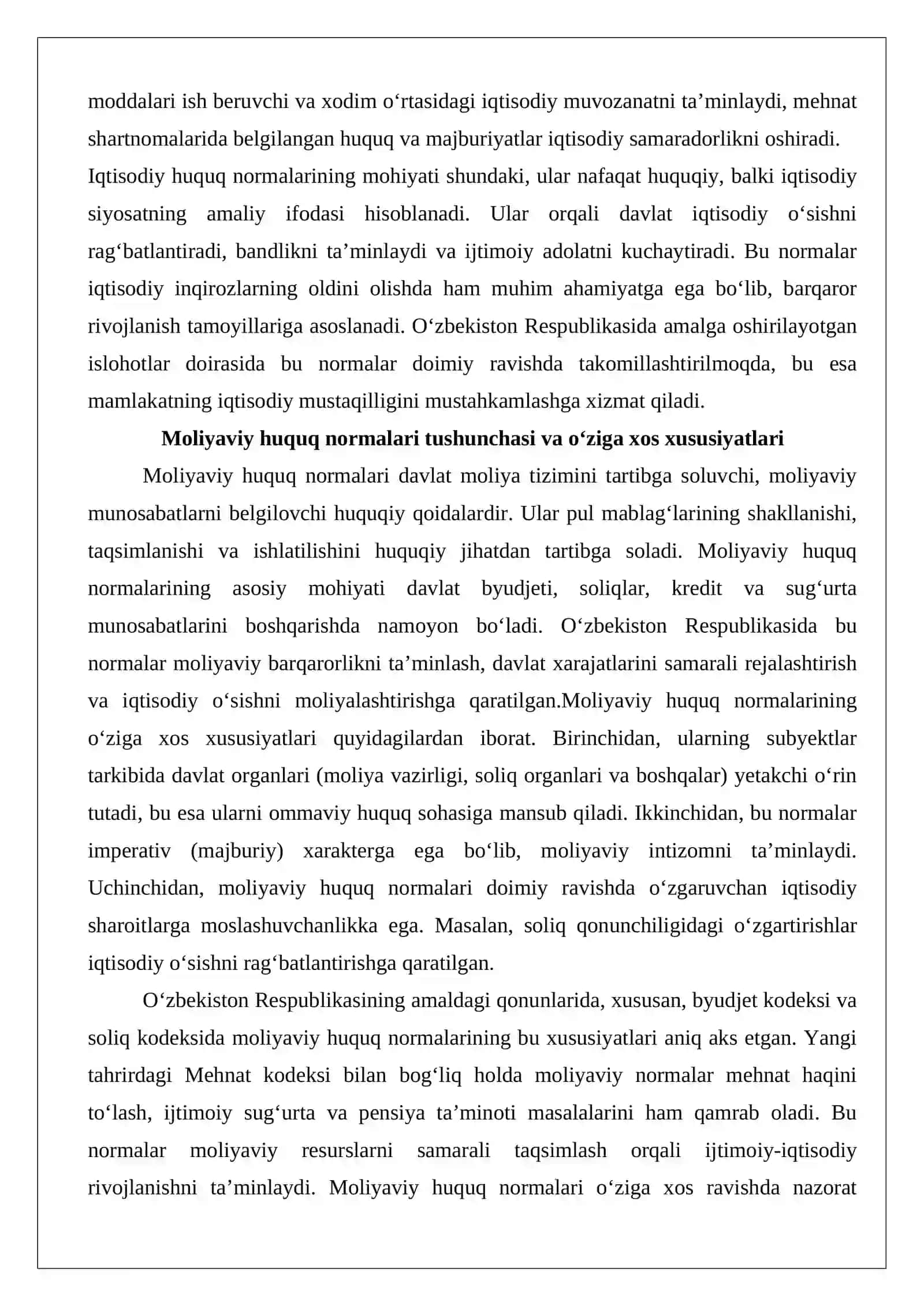 Iqtisodiy va moliyaviy huquq normalari tushunchasi, tasnifi 4