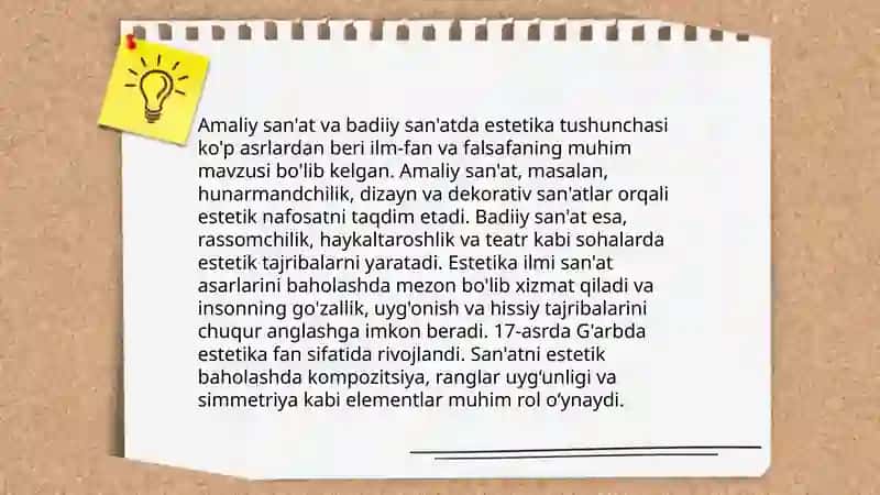 Amaliy va badiiy san'atlarning mushtarak va farqli tomonlari 4