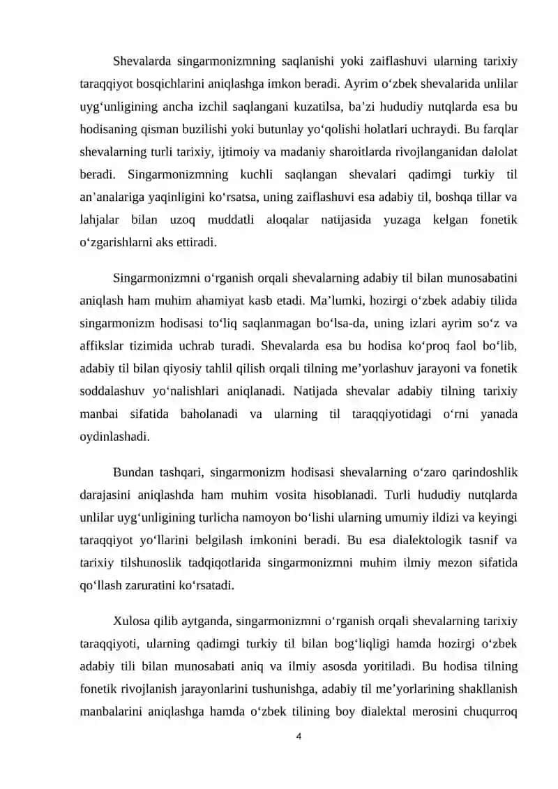 Singarmonizm hodisasini dialektal matnlarda o'rganilishi 4