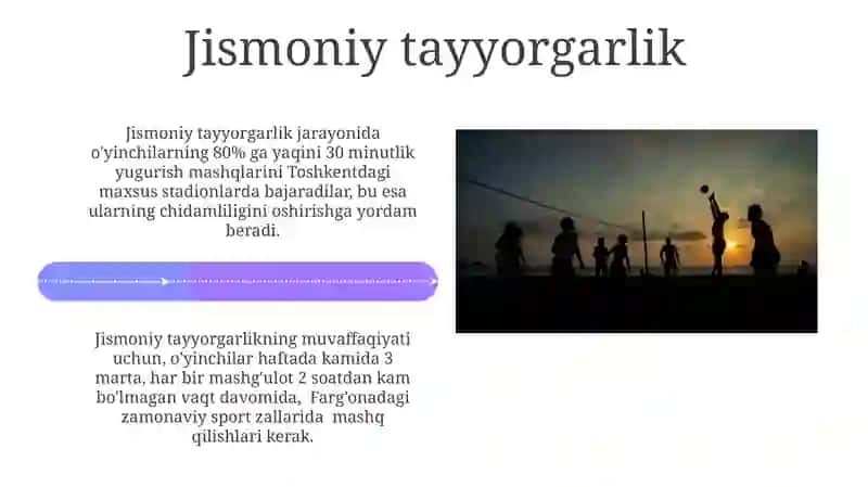 Volleyball o'yinchilarini tayyorlash jarayoni 4
