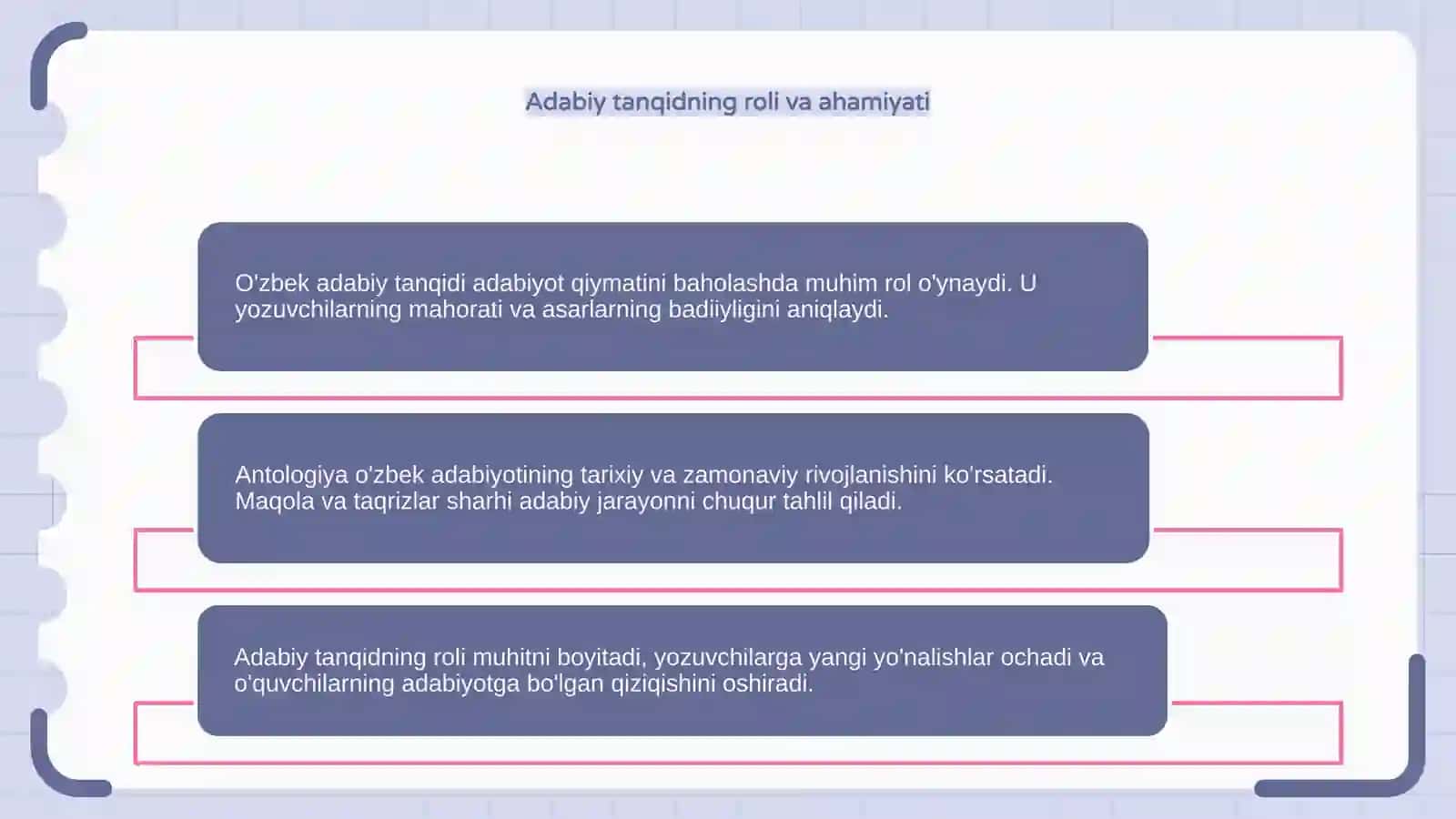 O'zbek adabiy tanqidi. Antologiya(o'zbek adabiyotiga oid maqola va taqrizlar sharhi) 4