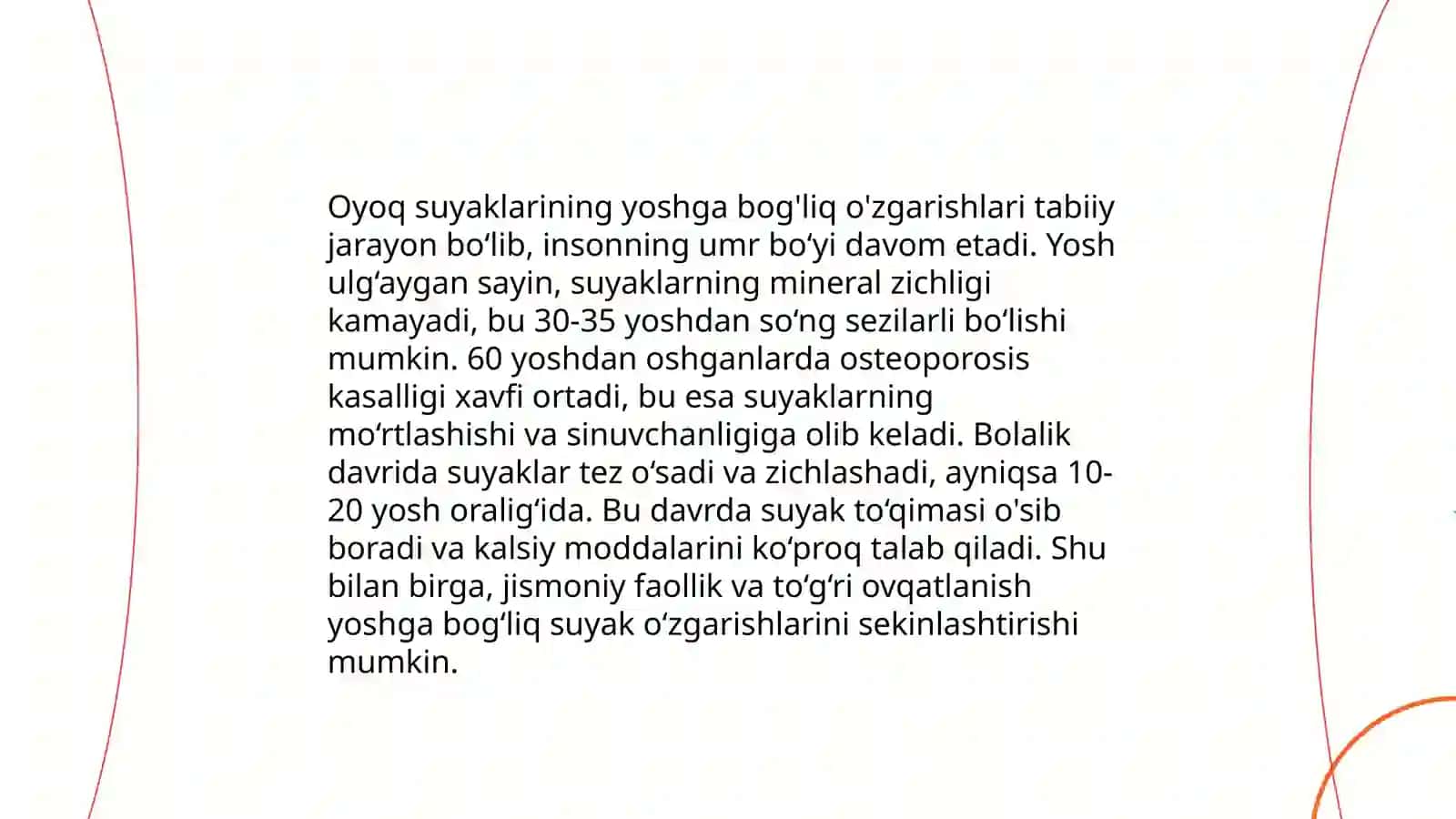 Chanoq va oyoq suyaklarining yoshga nisbatan xususiyatlari 4