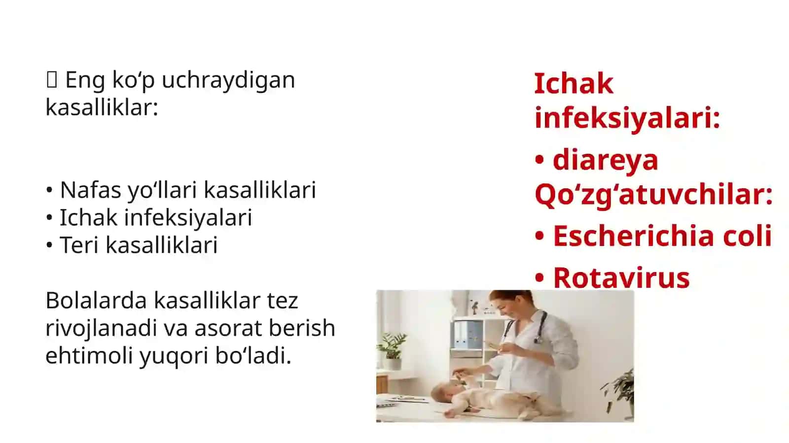 Pediatriya amaliyotda kop uchraydigan infeksiyalar qo’zg’atuvchilari patogenez labaraturita tashxisi 4