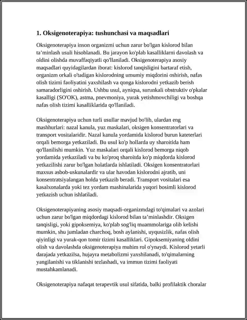 Soddalashtirilgan Fizioterapiya Usullari va Oksigenoterapiya 4