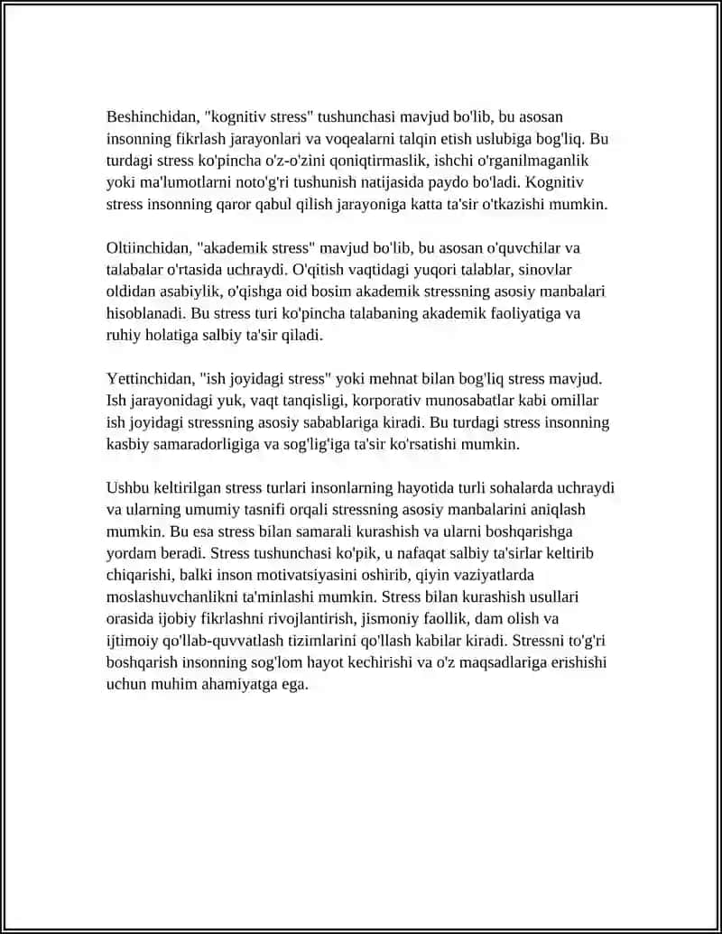 STRESSNING TURLARI.IJTIMOIY YOKI IJTIMOIY PSIXOLOGIK STRESS OLSONNING SIRKULYAR MODELI 4