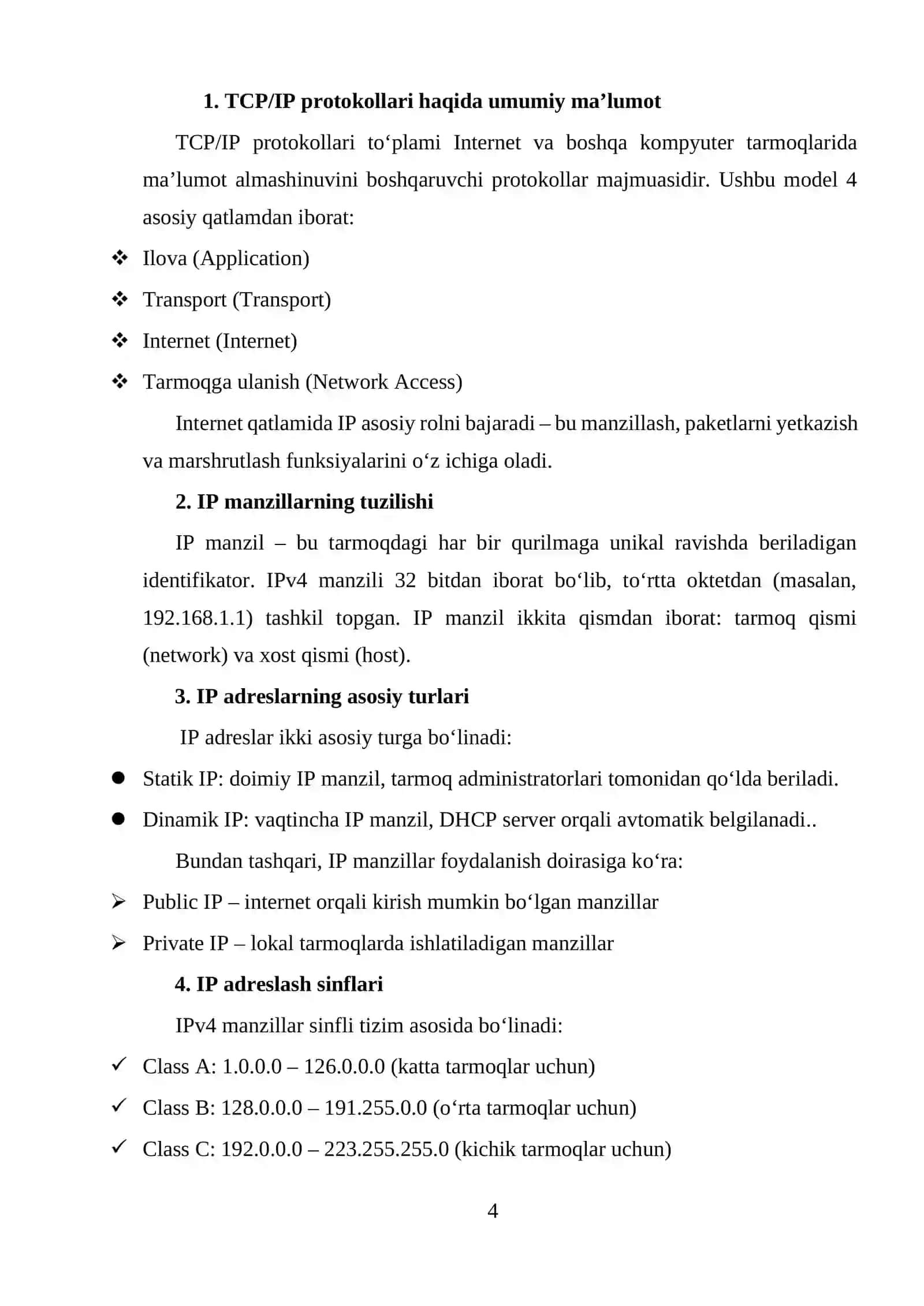 Telekommunikatsiya asoslari va xizmatlari 4