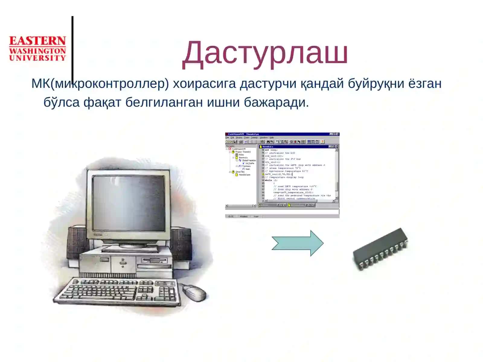 Микроконтрооллерлар. Микроконтроллерларнинг ташкилий технологиясига кириш. 4