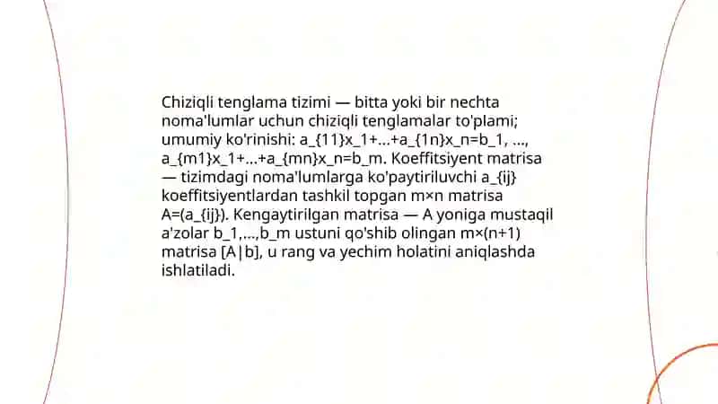 Kroneker-Kapelli teoremasi va uning isboti 4