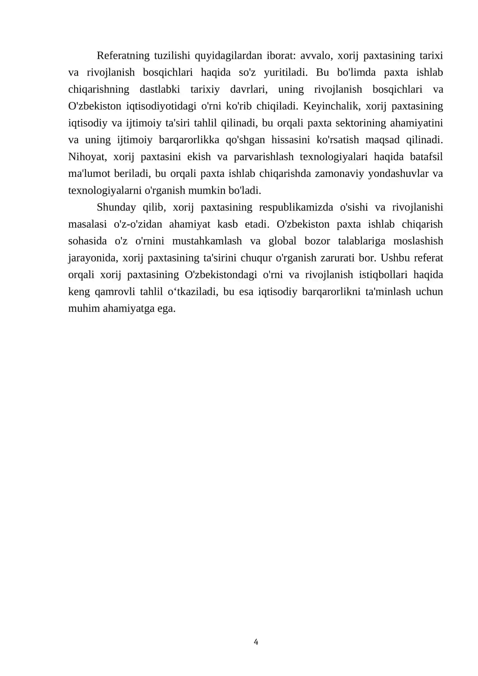 Xorij paxtasining respublikada oʻsishi va rivojlanishi 4