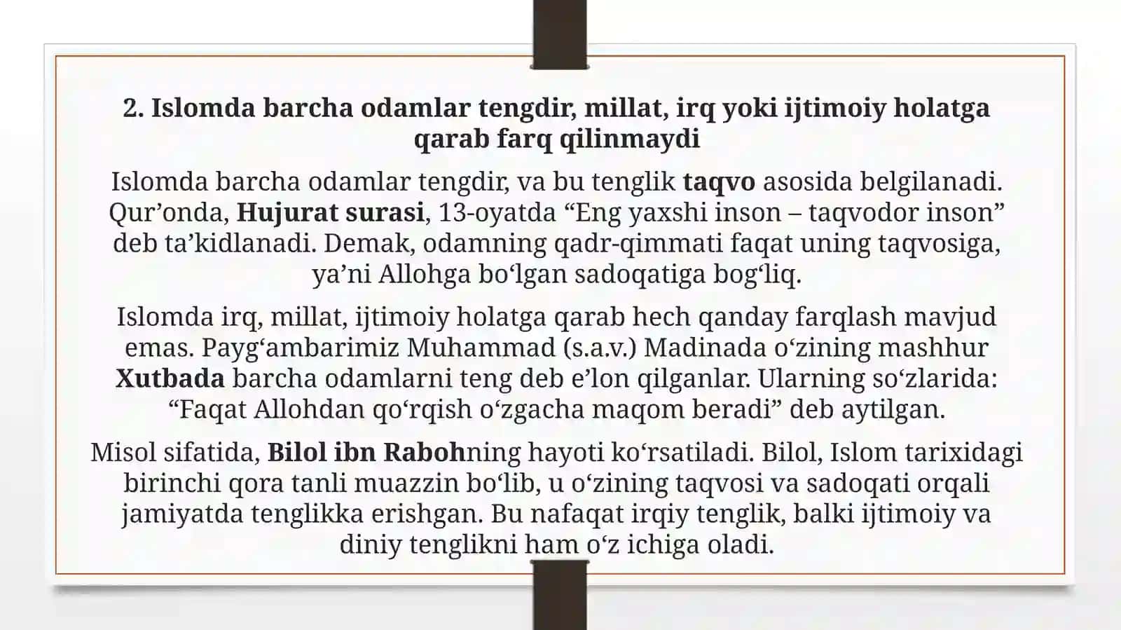 Islomda inson huquqlari, ijtimoiy tenglik, adolat va bag‘rikenglik 4