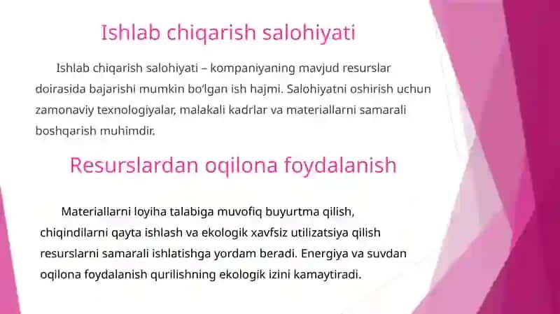 Qurilish industriyasining ishlab chiqarish va resurs salohiyati va undan oqilona foydalanish yo‘llari 4