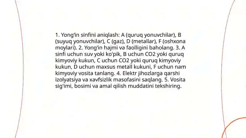 Birlamchi yong'in o'chirish vositalaridan foydalanish tartibi 4