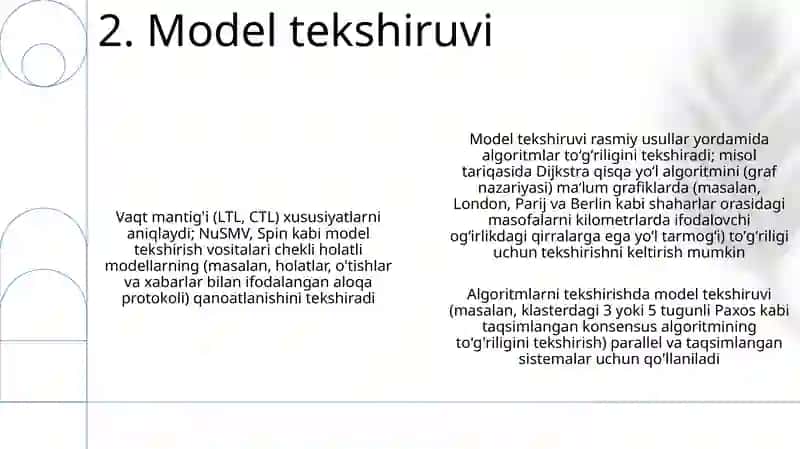 Algoritm toʻgʻriligini tekshirishga misollar 4