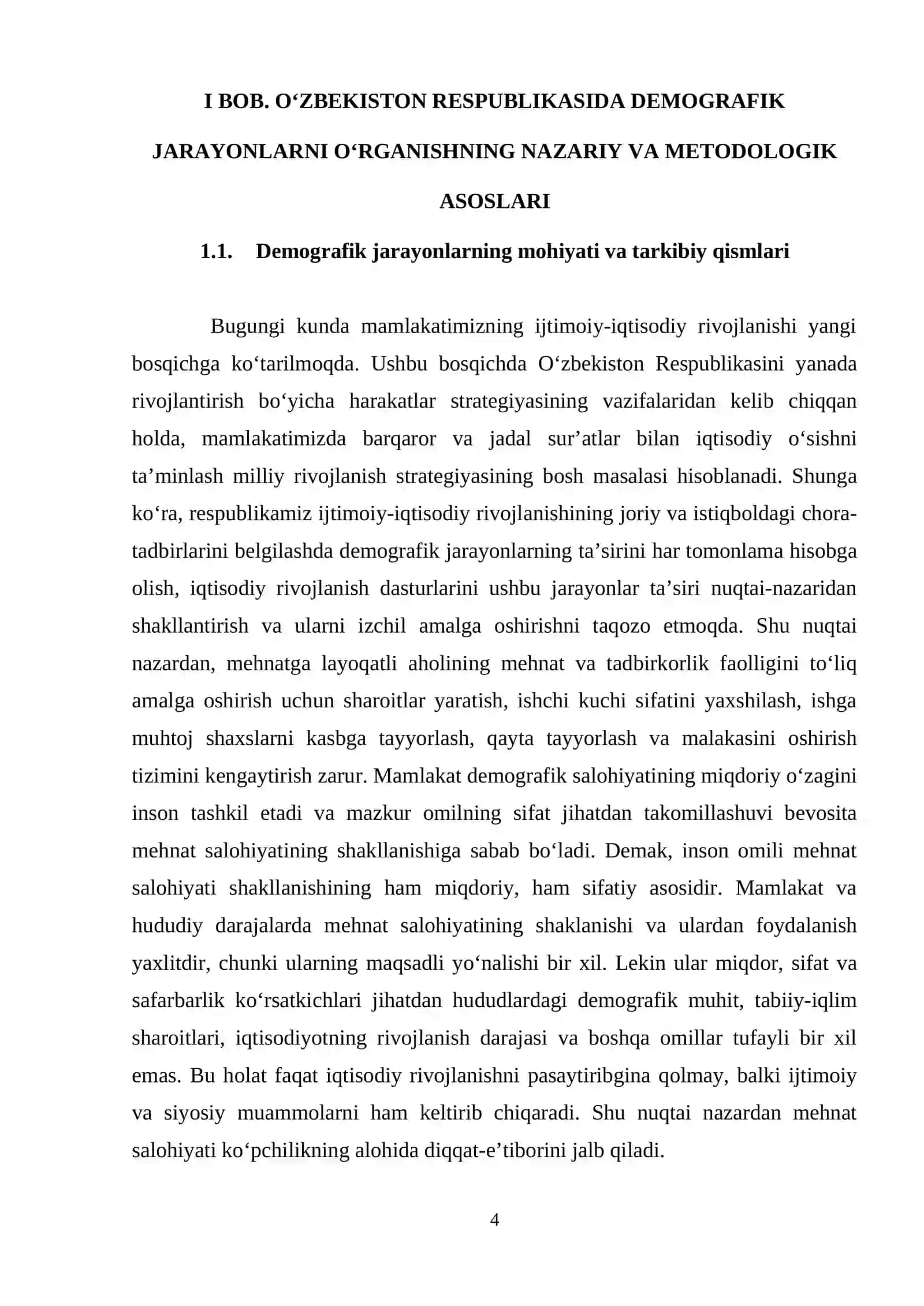 OZBEKISTON RESPUBLIKASIDA DEMOGRAFIK JARAYONLARNING RIVOJLANISH TENDENSIYALARI 4