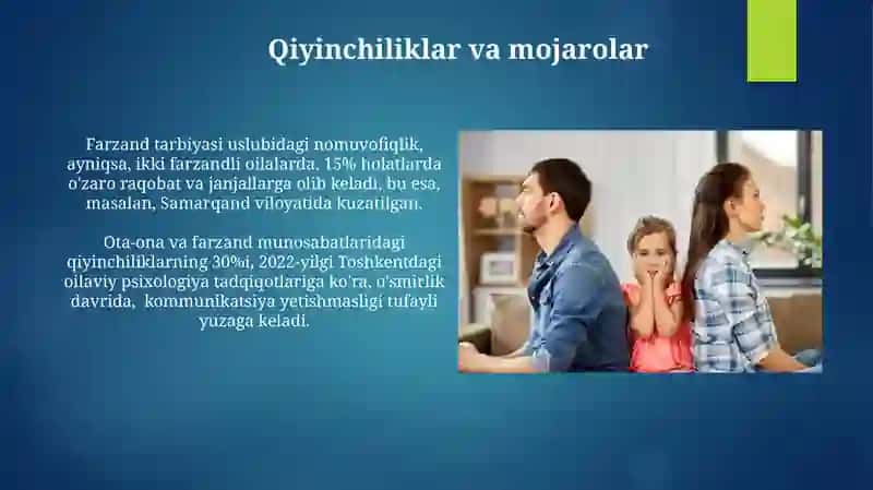 Oilada ota ona va bola munosabatlarini shakllanishi va muammolari 4