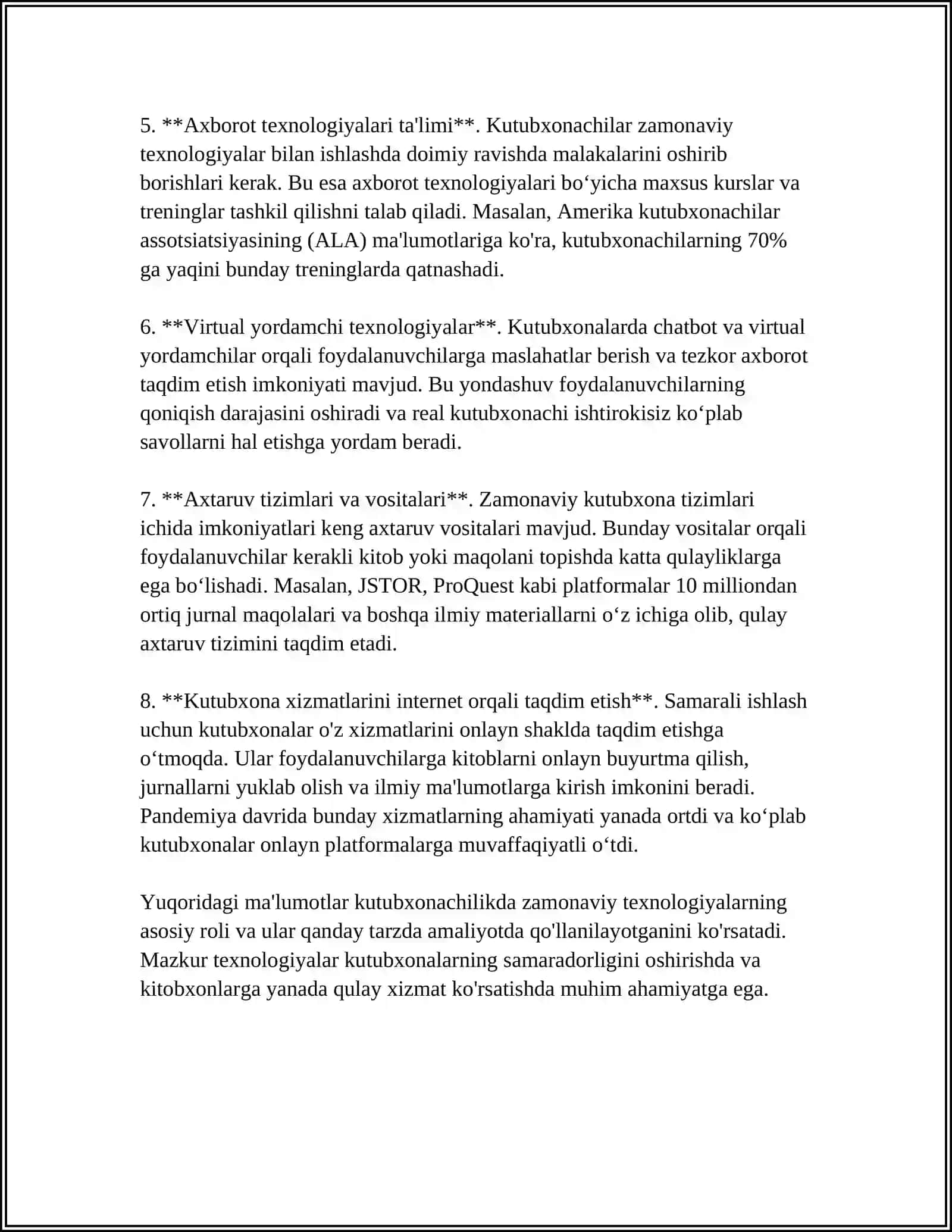 O'ZBEKISTONDA KUTUBXONASHUNOSLIK FANINING RIVOJLANISH ISTIQBOLLARI 4