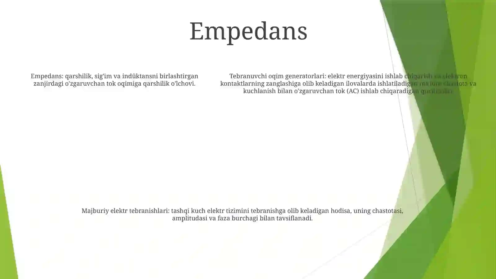 Majburiy ElektrTebranishTenglamasi 4