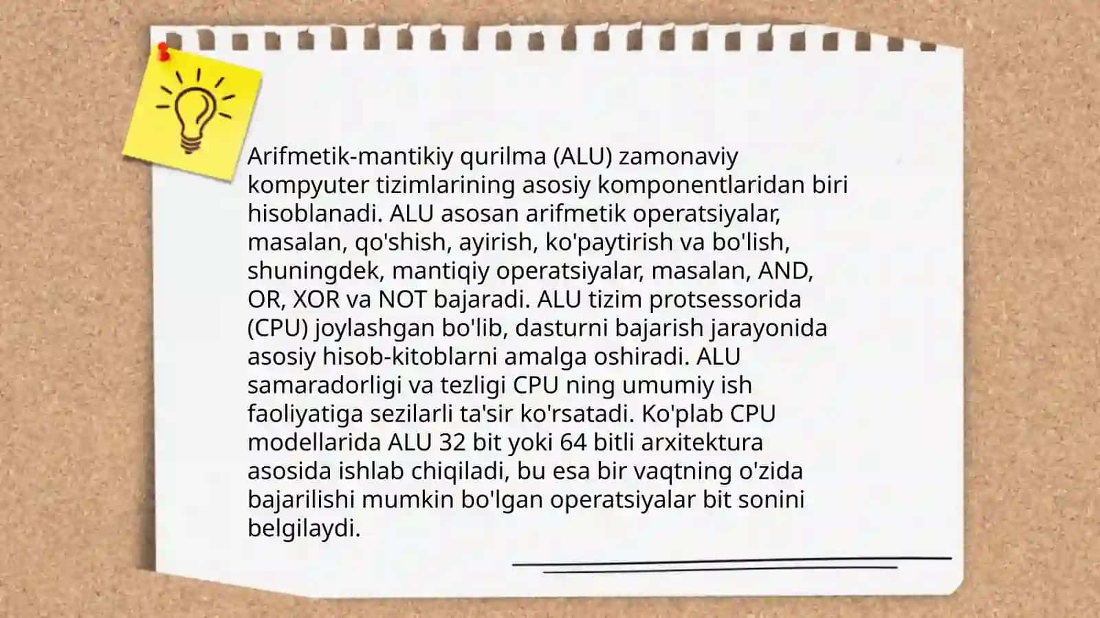 Protsessorlar tuzilishi, protsessorlarning ichki registrlari 4