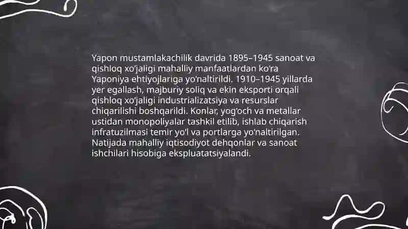 Yapon mustamlakachilik davri va mustaqillik uchun kurash 4