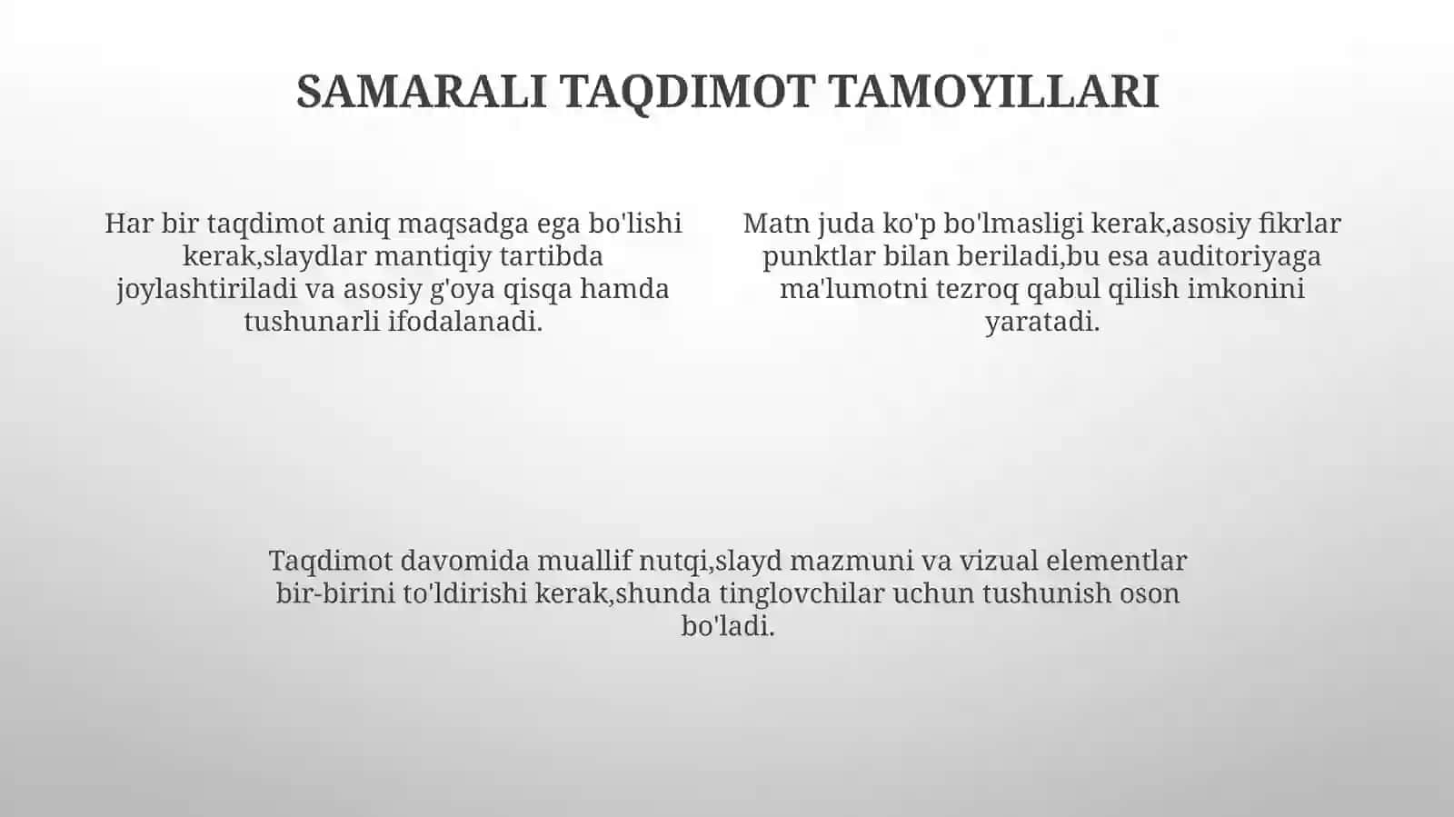 Zamonaviy taqdimotlar yaratish san'ati 4