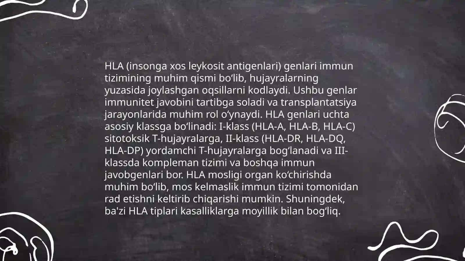 HLA-tizimi (MHC- tizimi). Komplement tizimi 4