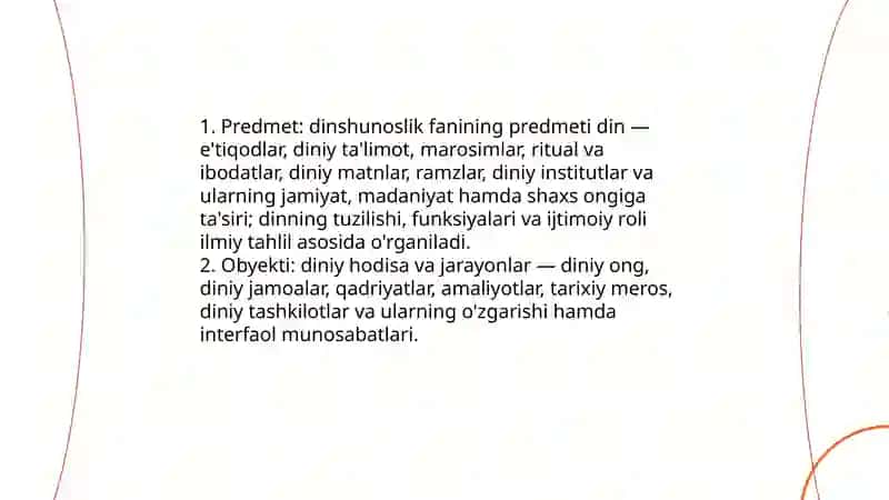 Dinshunoslik faniga kirish va fanning mohiyati 4