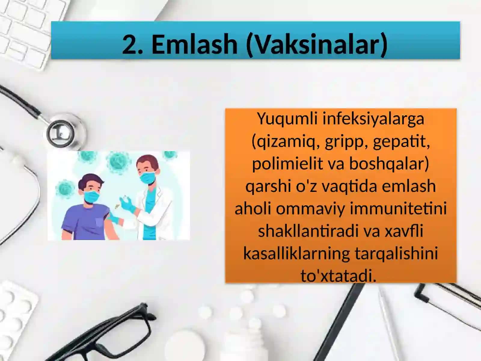 Aholi orasida kasallikning oldini olish (profilaktika) tadbirlarini o'tkazishni o'rganish 4