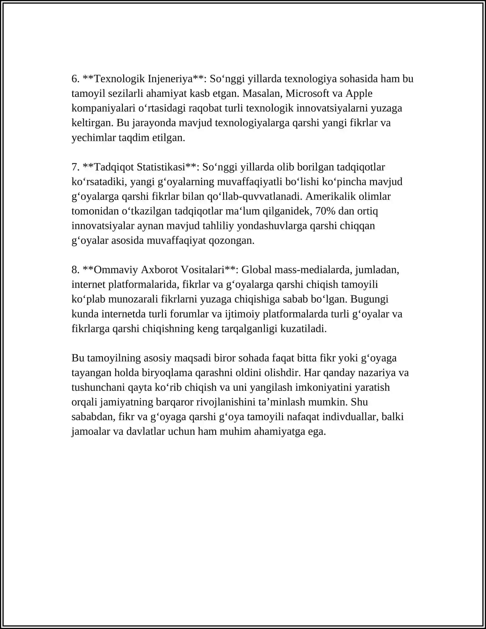 "FIKRGA QARSHI-FIKR, G'OYAGA QARSHI-GʻOYA, JAHOLAT QARSHI-MA'RIFAT" DEGAN TAMOYILNING MEDIA MADANIYATNING ASOSIY GʻOYASI 4