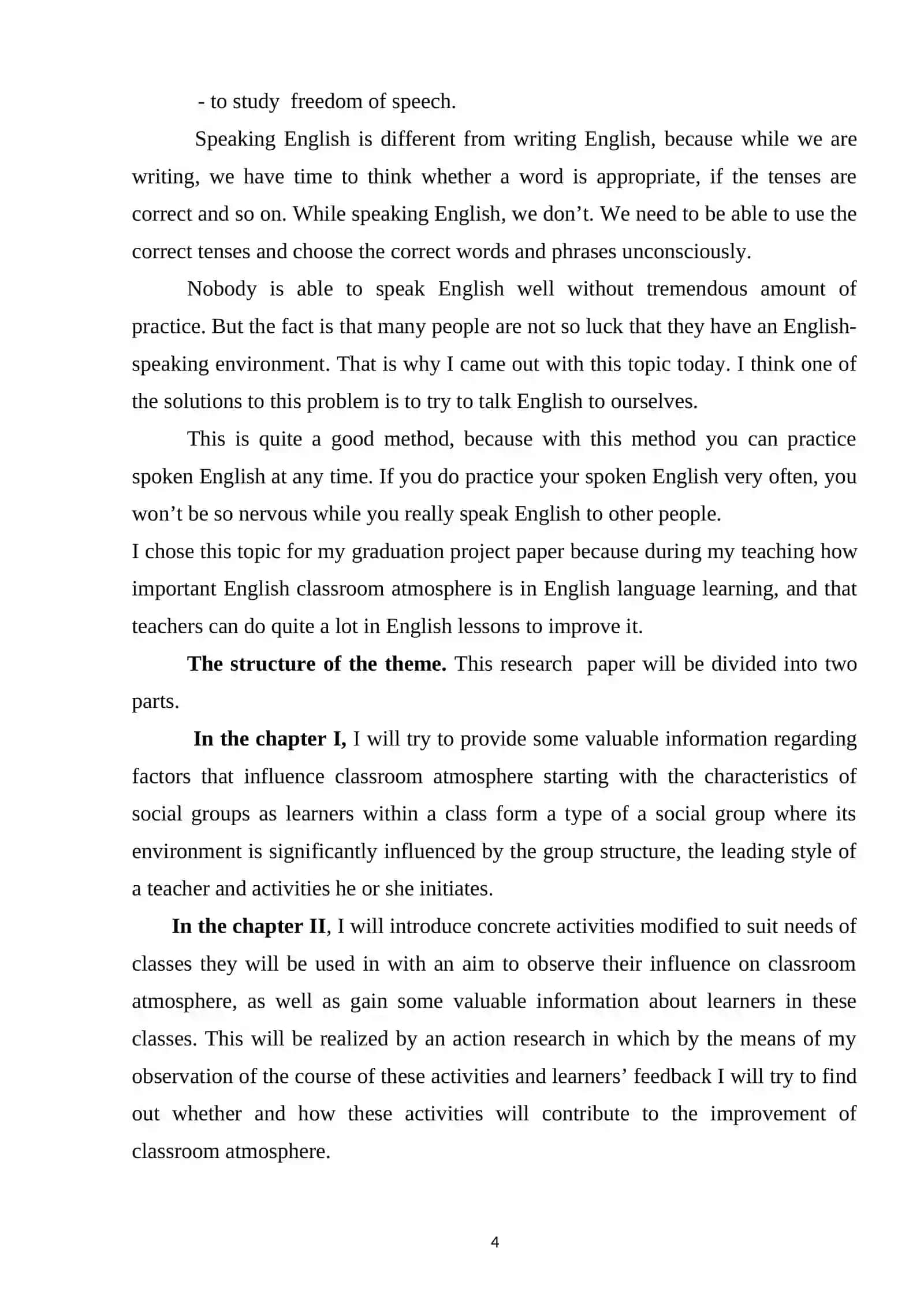 CREATING AN ENGLISH ENVIRONMENT IN TEACHING AL AND A2 LEVEL LEARNERS 4