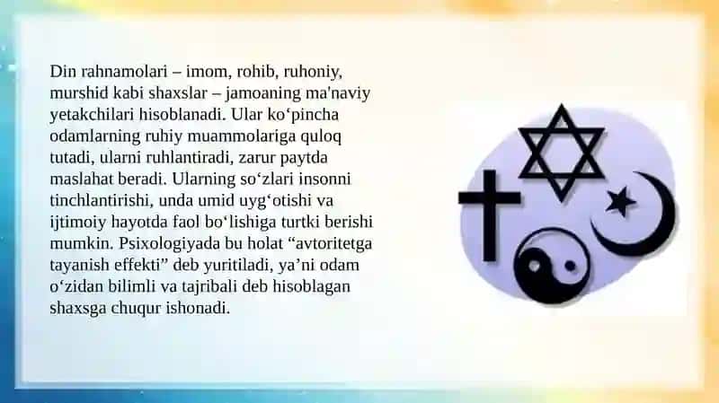 Insonning diniy jamoaga qo’sh'ilishi va uning psixologik tomonlari 4