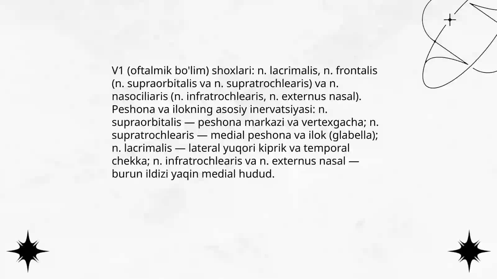 Yuz terisinning inervatsiyasi 4