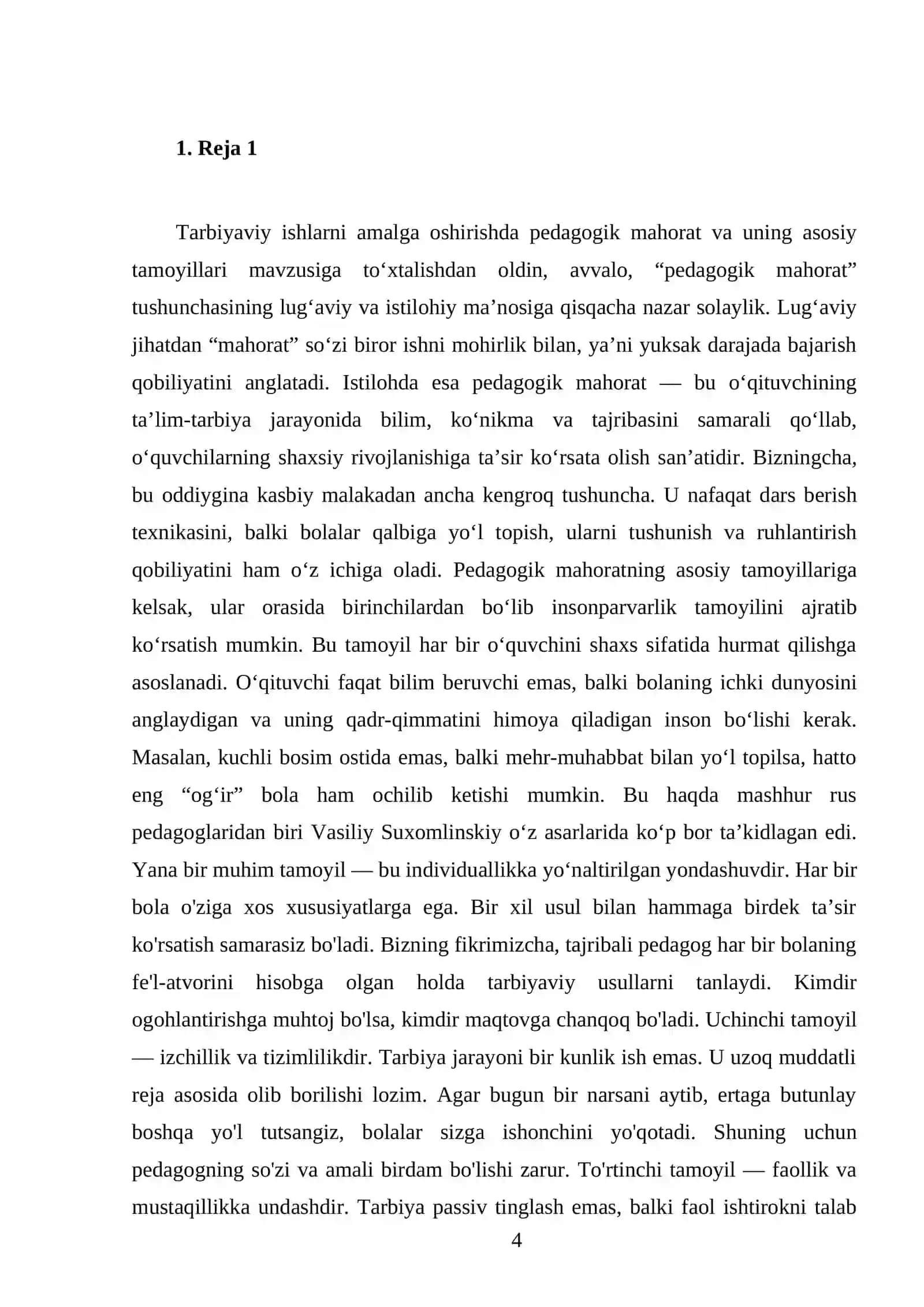 Tarbiyaviy ishlarni amalga oshirishda pedagogik mahorat va uning asosiy tamoyillari 4