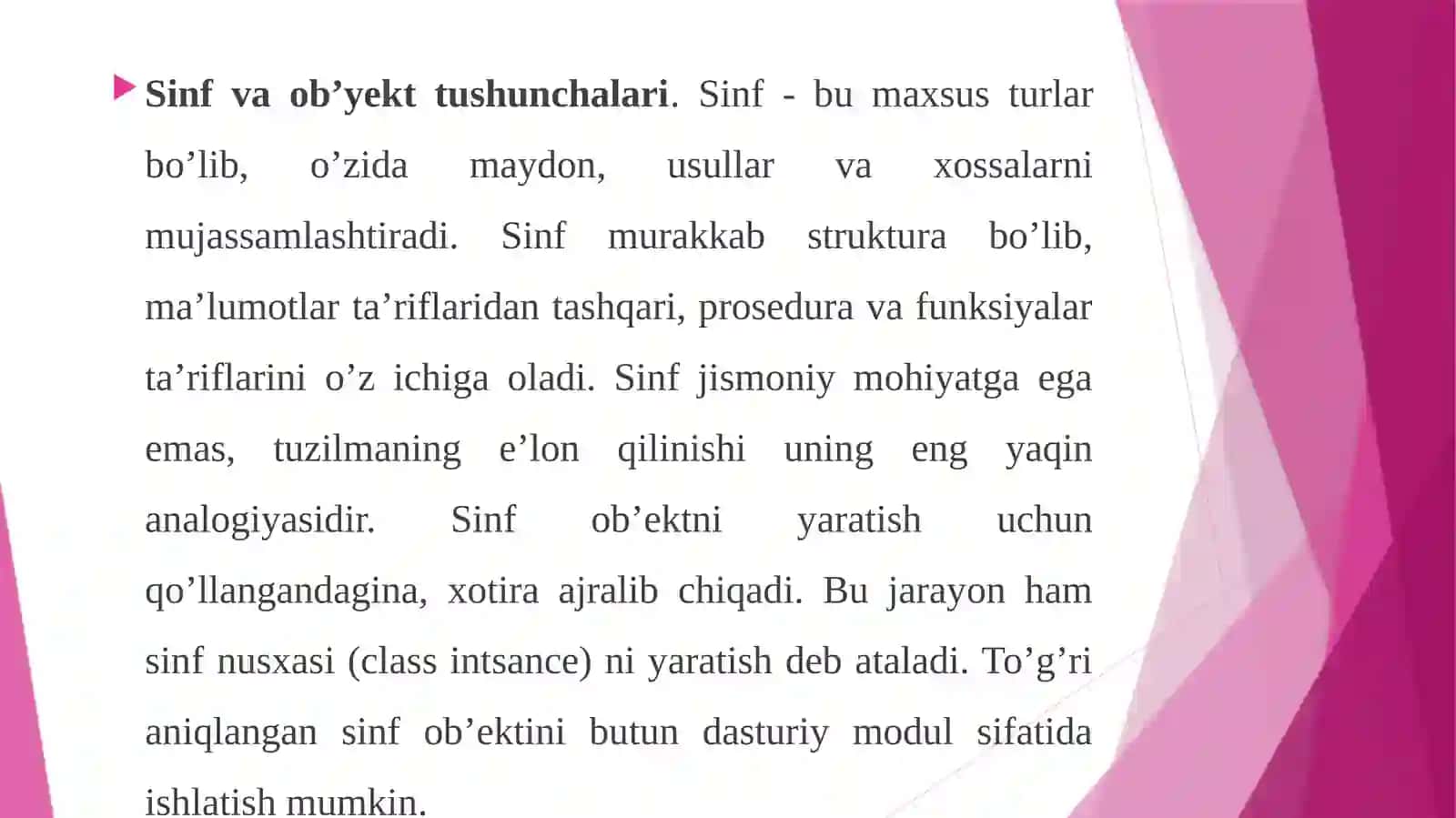 Dasturlash asoslari 4