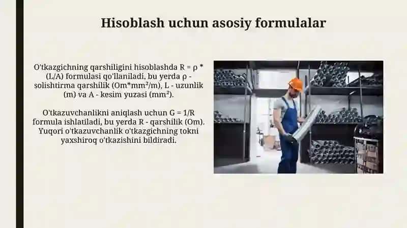 Po'lat o'tkazgichlarning hisobi 4