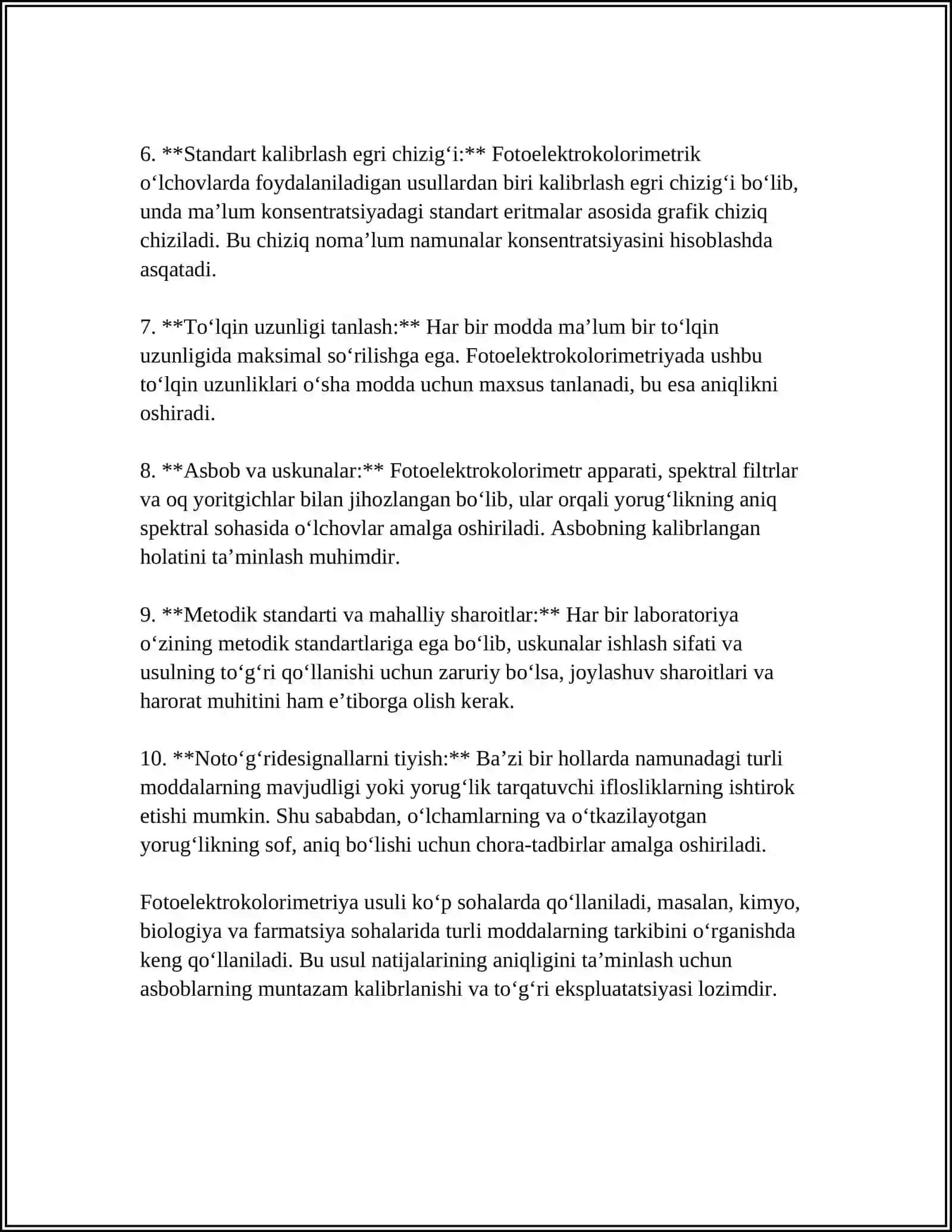 TIBBIYOTDA FOTOELEKTROKOLOROMETRIYA USULI.NEFELOMETRIYA 4