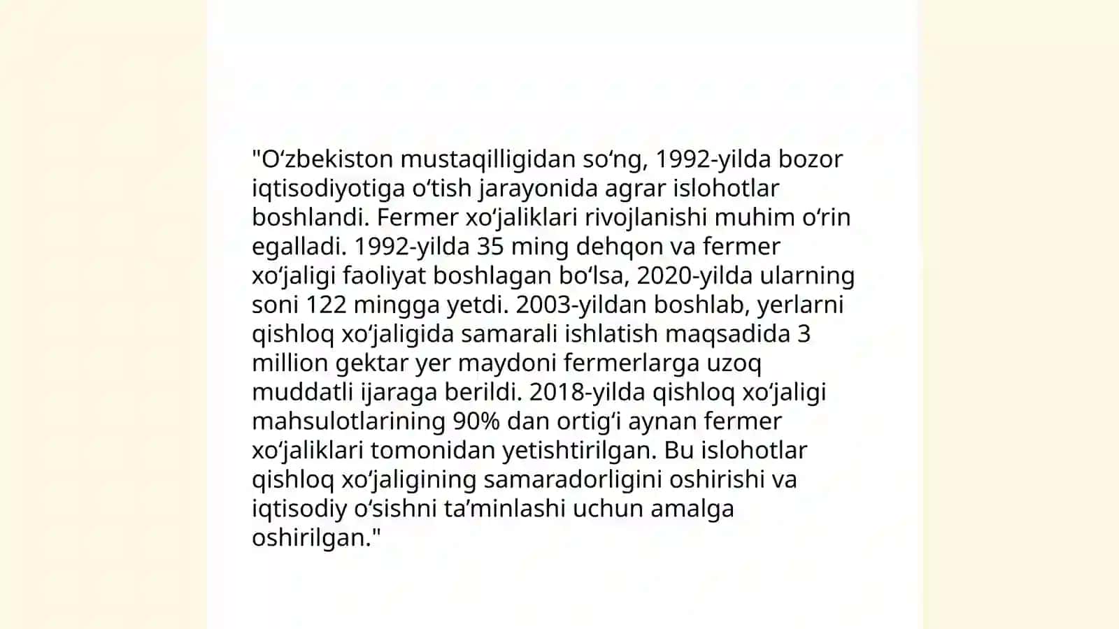Qishloq xòjaligi va sanoat sohasidagi òzgarishlar 4