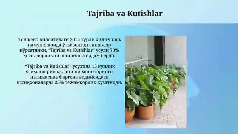 Turli Ekologik Sharoitlarda O'simlik Yetishtirish 4