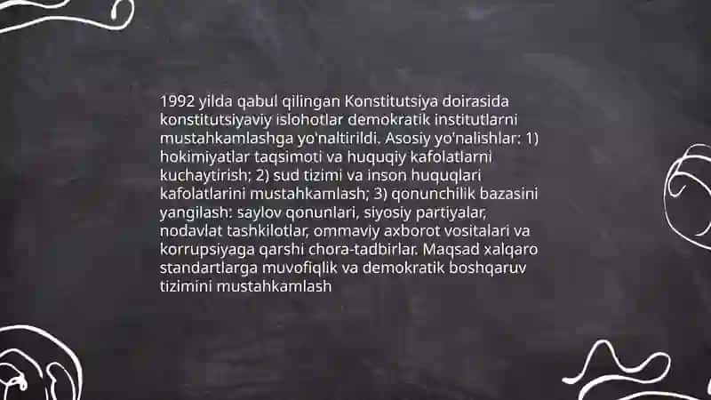 O'zbekistonda demokratik islohotlar tarixi va rivojlanishi 4