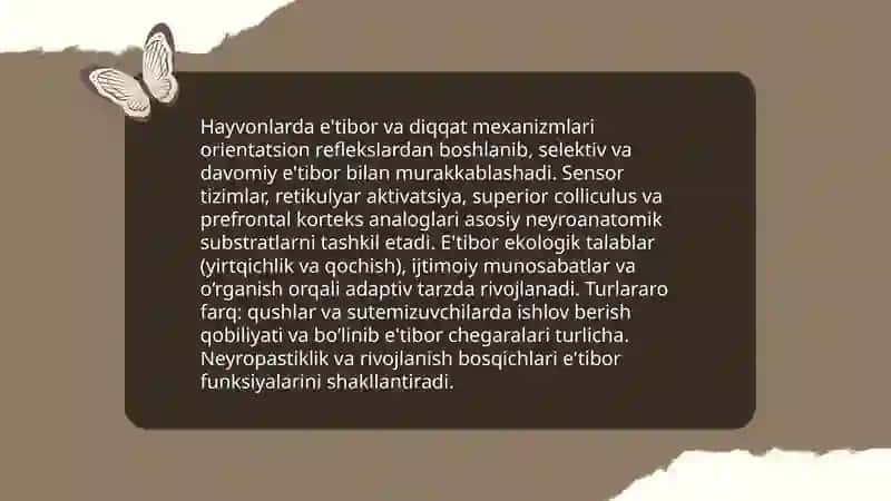 Hayvonot olamida psixik funksiyalar evolutsiyasi 4