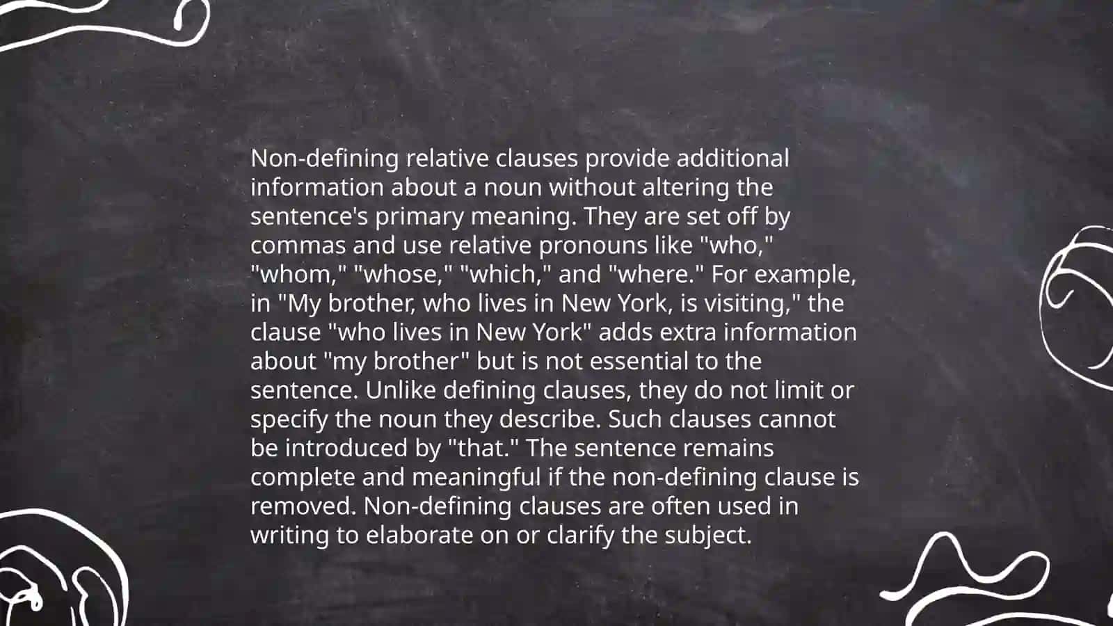 Defining and non-defining clauses 4