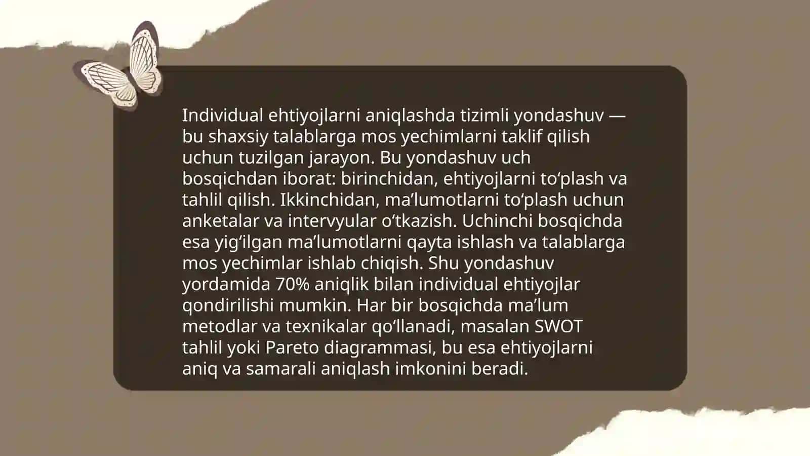 Alohida yordamga muhtoj bolani va atrofdagilarning baxolashda sistemalilik yondashuvidan foydalanish 4