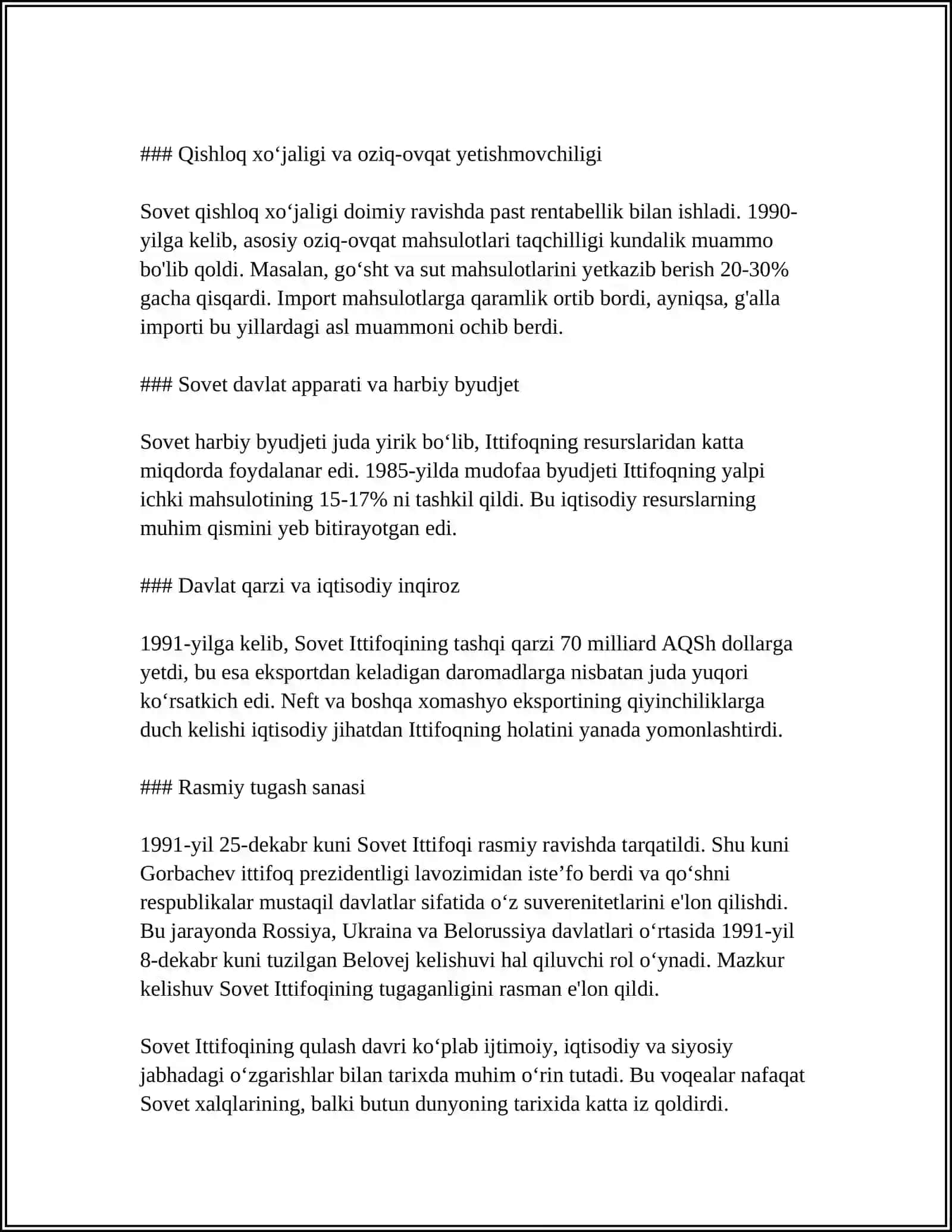 MUSTAQIL OʻZBEKISTON RESPUBLIKASI YARATILISH TARIXI 4
