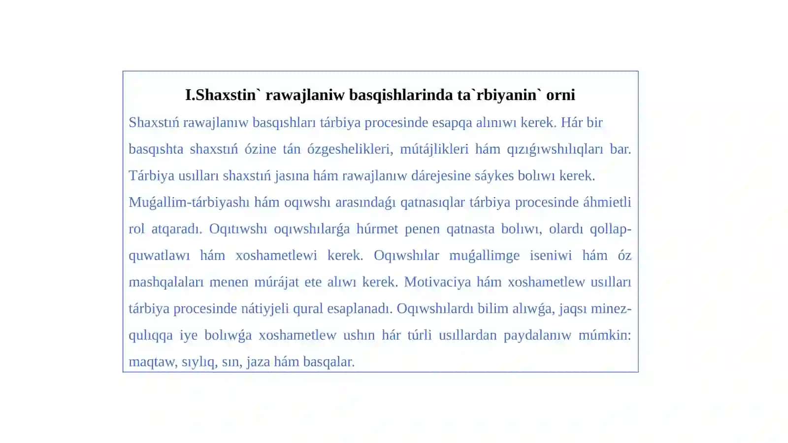 Psixologiyada ta`rbiya mexanizimleri 4