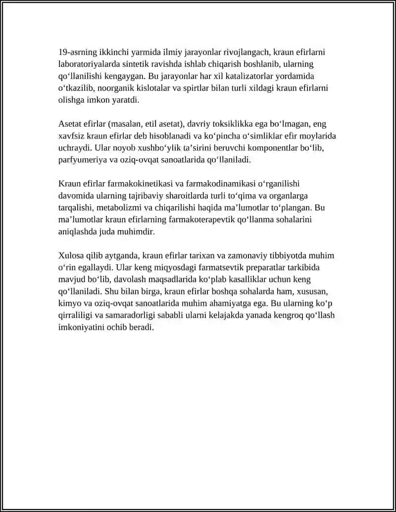 Kraun Efirlar Dori Vositalar Sifatida 4